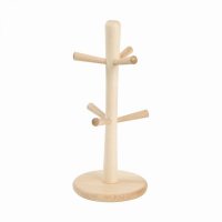 T & G 6 Peg Mug Tree - Oiled Beech