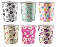 Zoom Floral Print Waste Bin - Assorted