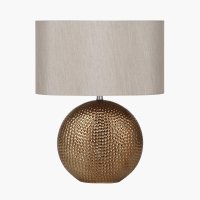 Pacific Lifestyle Mabel Dot Textured Ceramic Table Lamp - Bronze