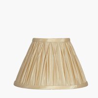 Pacific Lifestyle Garbo Polysilk Pinch Pleat Tapered Lampshade 40cm - Gold