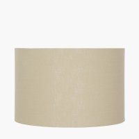 Pacific Lifestyle Lino Self Lined Linen Drum Lampshade 25cm - Butterscotch