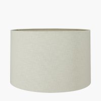 Pacific Lifestyle Lino Self Lined Linen Drum Lampshade 30cm - Cream