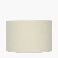 Pacific Lifestyle Lino Self Lined Linen Drum Lampshade 35cm - Cream