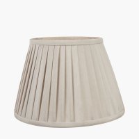 Pacific Lifestyle Lyndon Poly Cotton Knife Pleat Tapered Lampshade 35cm - Taupe