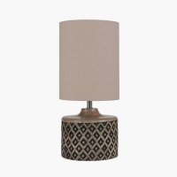 Pacific Lifestyle Orissa Wooden Diamond Table Lamp - Short