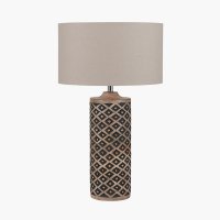 Pacific Lifestyle Orissa Wooden Diamond Table Lamp - Tall
