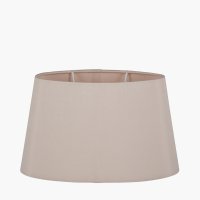 Pacific Lifestyle Martha Oval Polysilk Tapered Lampshade 25cm - Taupe