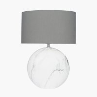 Pacific Lifestyle Crestola Large Marble Effect Ceramic Table Lamp