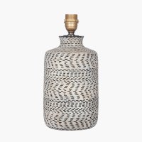 Pacific Lifestyle Atouk Textured Stoneware Table Lamp Base - Natural and Black