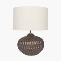 Pacific Lifestyle Cassius Bronze Textured Glazed Ceramic Table Lamp