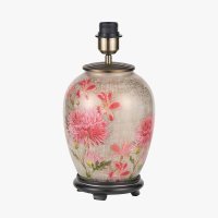 Pacific Lifestyle Dahlia Alstroemeria Medium Glass Lamp Base