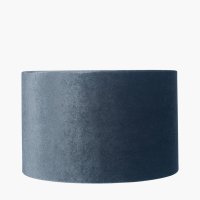Pacific Lifestyle Bow Velvet Cylinder Lampshade 40cm - Slate