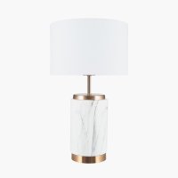 Pacific Lifestyle Carrara Ceramic Table Lamp - Marble Effect