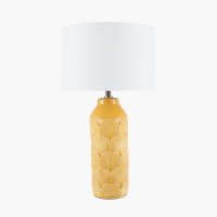 Pacific Lifestyle Bethan Embossed Ceramic Table Lamp - Mustard