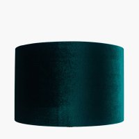Pacific Lifestyle Bow Velvet Cylinder Lampshade 40cm - Forest Green