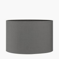 Pacific Lifestyle Mia Oval Poly Cotton Lampshade 35cm - Steel Grey
