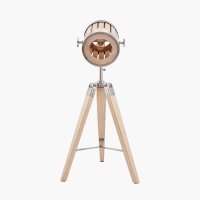 Pacific Lifestyle Staithes Natural and Silver Marine Tripod Table Lamp