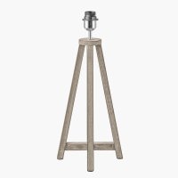 Pacific Lifestyle Whitby Wood Tapered 4 Post Table Lamp Base - Grey Wash Wood