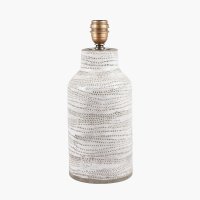Pacific Lifestyle Alina White Dot Design Stoneware Table Lamp Base