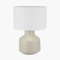 Pacific Lifestyle Nora Crackle Effect Table Lamp - Cream
