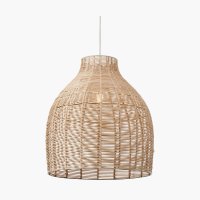 Pacific Lifestyle Caswell Rattan Cloche Pendant - Natural