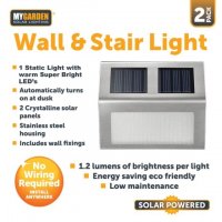 My Garden Solar 2pk Wall & Stair Light