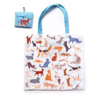 Puckator Foldable Reusable Shopping Bag Feline Fine Cats