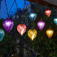 Smart Solar Decorative Balloon Rainbow String Lights - Set of 10