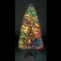 SnowTime Green Sunburst Fibre Optic Tree with 90 Tips 90cm