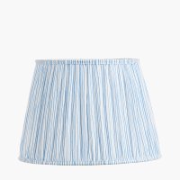 Pacific Lifestyle Thiago Stripe Mushroom Pleat Tapered Lampshade 45cm - Ocean Blue
