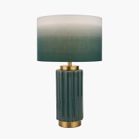 Pacific Lifestyle Lushan Scalloped Ceramic Table Lamp - Green