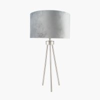Pacific Lifestyle Houston Metal Tripod Table Lamp - Brushed Silver
