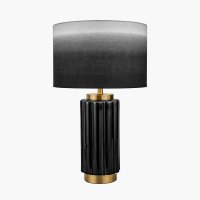 Pacific Lifestyle Lushan Scalloped Ceramic Table Lamp - Black