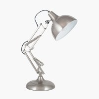 Pacific Lifestyle Alonzo Metal Angled Task Table Lamp - Brushed Chrome