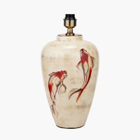 Pacific Lifestyle Emerayn Koi Natural Ceramic Table Lamp Base