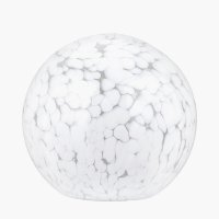 Pacific Lifestyle Aurora Speckled White Glass Spherical Table Lamp
