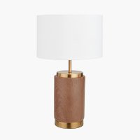 Pacific Lifestyle Carrara Ceramic Table Lamp - Wood Effect