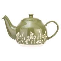 Siip Wax Resist Floral 2 Cup Teapot - Green