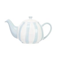 Siip Wide Vertical Stripe 2 Cup Teapot - Blue