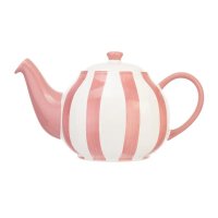 Siip Wide Vertical Stripe 2 Cup Teapot - Pink