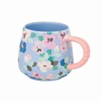Cath Kidston Painted Pansies Blue Twisted Handle Billie