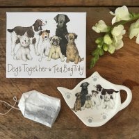 Alex Clark Tea Bag Tidy - Dogs Together
