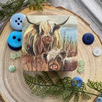 Alex Clark Square Tin - Highland Cows