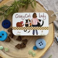 Alex Clark Small Rectangle Tin - Crazy Cat Lady
