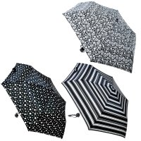 Drizzles Supermini Ball Handle Black & White Umbrella - Assorted