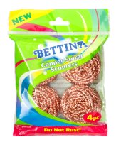 Bettina 4pc Copper Spiral Scourers