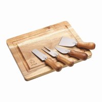 Artesà Acacia Wood Cheese Board & Knife Set