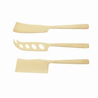 Artesà 3 Piece Set of Brass Finished Cheese Knives