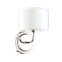 Laura Ashley Southwell Wall Light Polished Nickel & Glass Shade