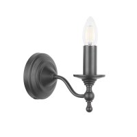Laura Ashley Ludchurch Single Wall Light Industrial Black Bracket Only